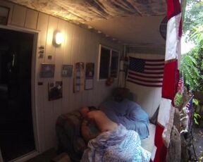 Rainy Day Patio Loving under a Blanket